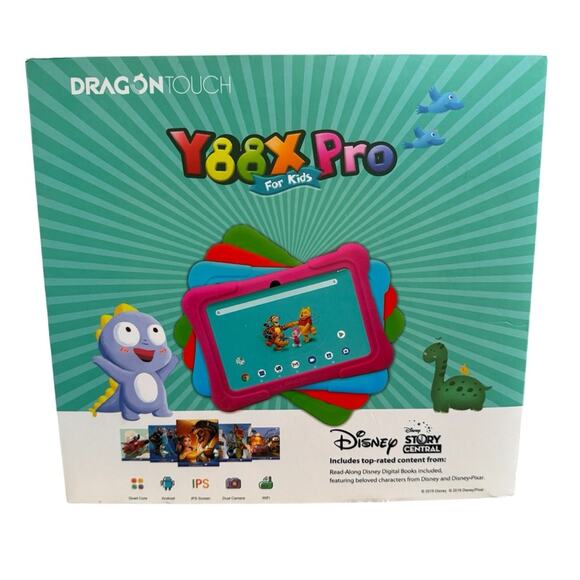 Dragon Touch Y88X Pro Kids Tablet Red Case Disney Android WiFi - Picture 1 of 9